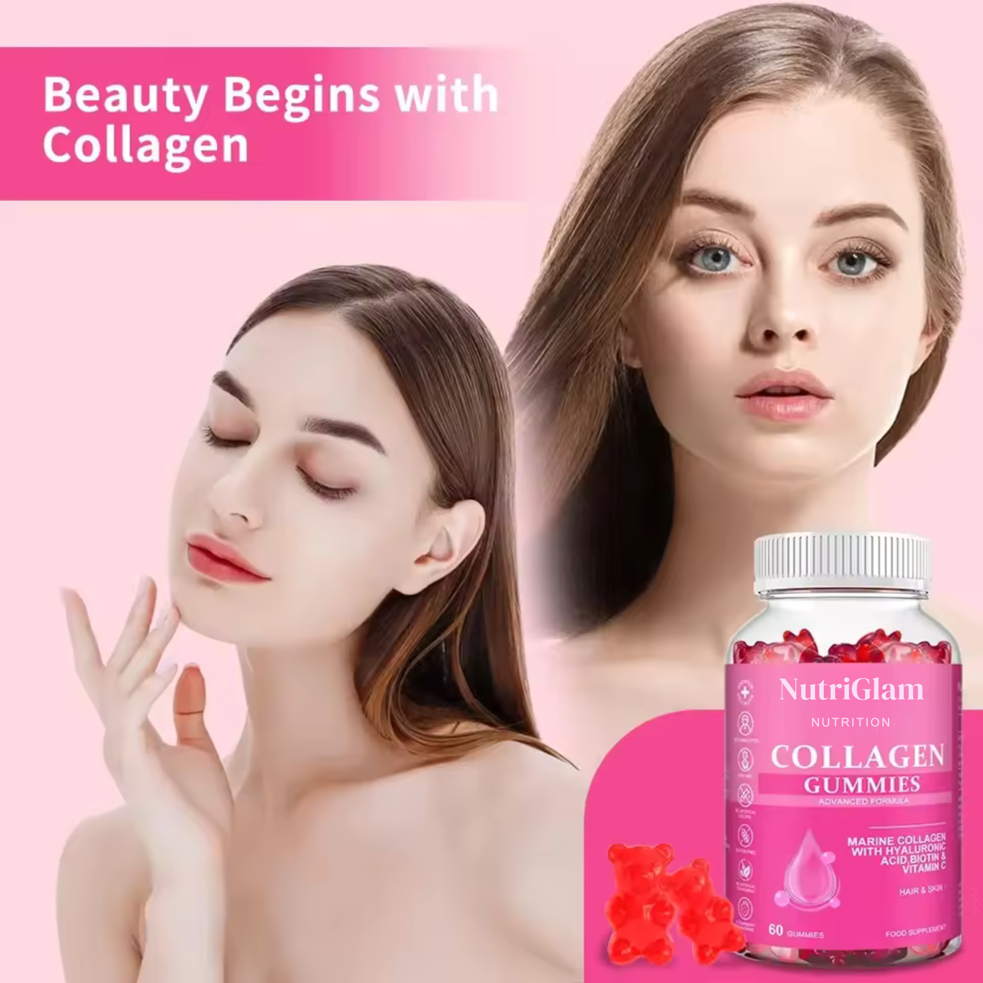 NutriGlow Marine Collagen Gummies